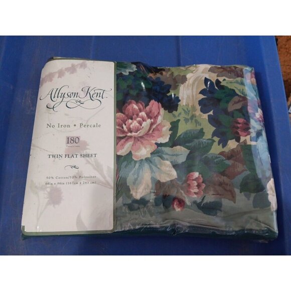 Allyson Kent No Iron Percale 180 Thread Ct Twin Flat Sheet - Picture 1 of 2